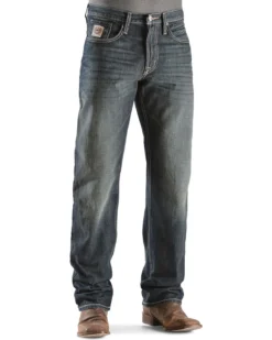 Cinch White Label Relaxed Fit Mid Rise Jeans Dark Stonewash -Sheplers Sales 010C63 L7 P2