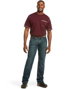 Ariat Men's Rebar M5 Durastretch Dark Wash Low Rise Straight Jeans 8 Ariat Men's Rebar M5 Durastretch Dark Wash Low Rise Straight Jeans -Sheplers Sales 010J18 N9 P1