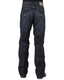 Stetson Men's 1312 Relaxed Fit Bootcut Jeans With Flag Detail - Big & Tall