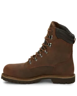 Chippewa Men's Heavy Duty Waterproof & Insulated Aged Bark 8" Work Boots - Steel Toe -Sheplers Sales 050G26 D7 P3