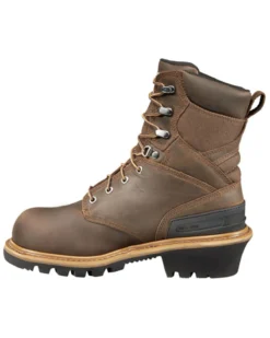 Carhartt 8" Crazy Horse Brown Waterproof Insulated Logger Boot - Composite Toe -Sheplers Sales 050P79 K8 P3