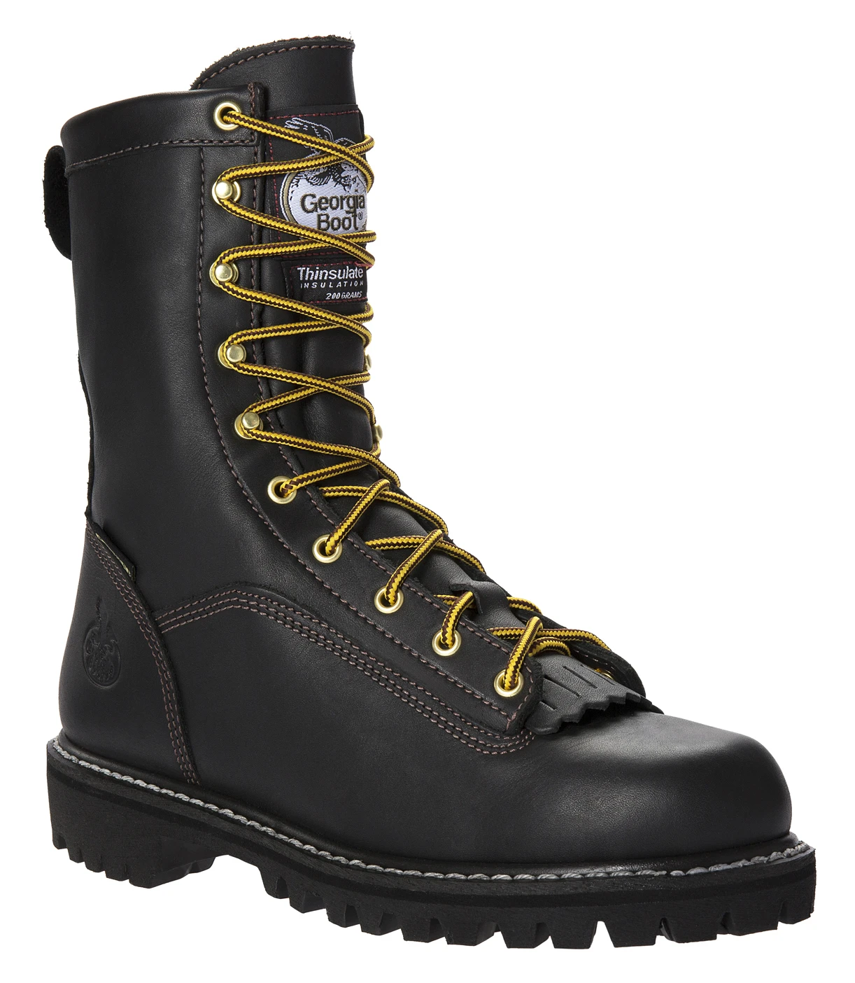 Georgia Boot Men's Insulated Low Heel Logger Work Boots - Round Toe 3 Georgia Boot Men's Insulated Low Heel Logger Work Boots - Round Toe