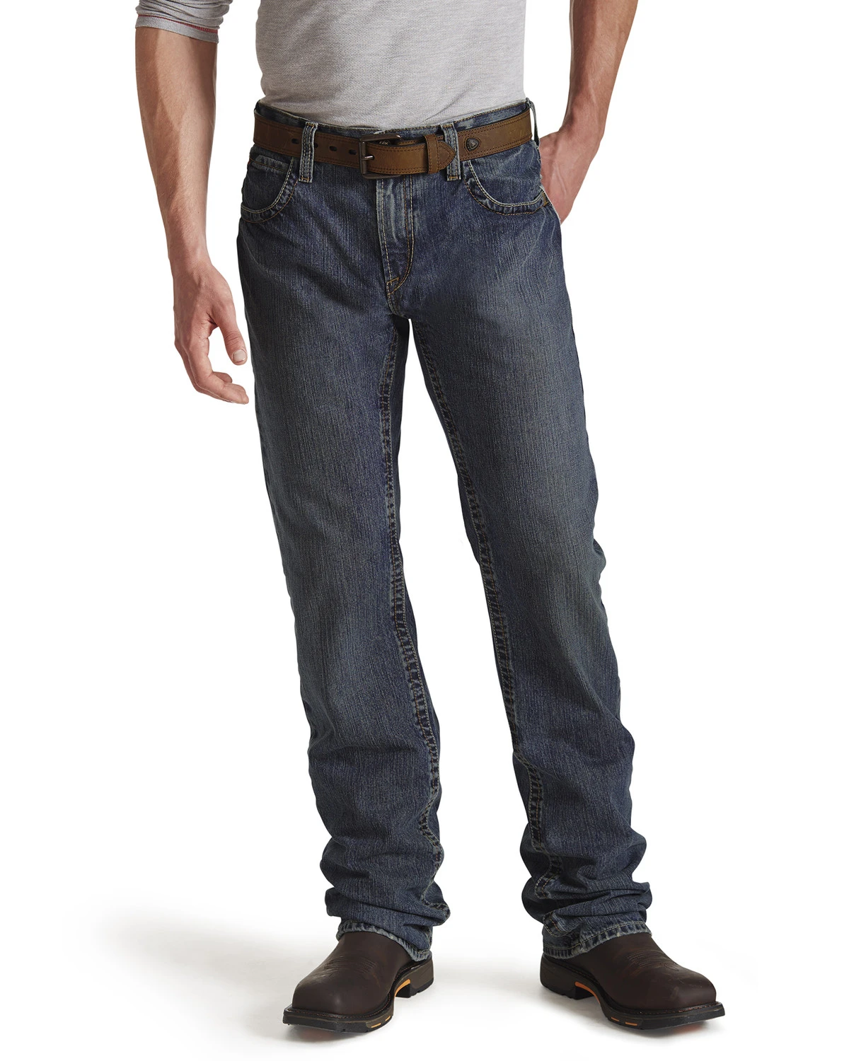 Ariat Men's FR M5 Slim Straight Clay Jeans 5 Ariat Men's FR M5 Slim Straight Clay Jeans - Image 3