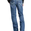 Rock & Roll Denim Men's FR Medium Wash Double Barrel Relaxed Fit Bootcut Jeans -Sheplers Sales 0864K1 88 P1