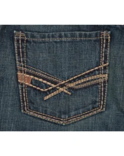 Ariat Men's Blue M3 Multi-Stitch Storm Jeans - Straight Leg -Sheplers Sales 2000077599 400 D2