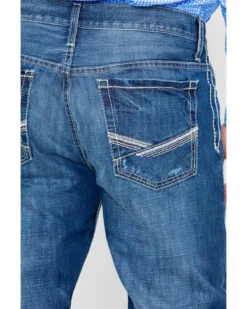 Cinch Men's Ian Dark Stonewash Slim Fit Boot Cut Jeans -Sheplers Sales 2000240164 402 P2