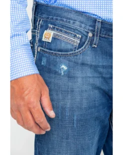 Cinch Men's Ian Dark Stonewash Slim Fit Boot Cut Jeans -Sheplers Sales 2000240164 402 P3