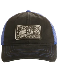 Rock & Roll Denim Men's Rubber Logo Patch Trucker Cap