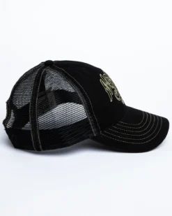 Moonshine Spirit Men's White On Black Logo Print Mesh Ball Cap -Sheplers Sales 2000291209 001 P3