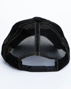 Moonshine Spirit Men's White On Black Logo Print Mesh Ball Cap -Sheplers Sales 2000291209 001 P5