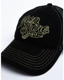 Moonshine Spirit Men's White On Black Logo Print Mesh Ball Cap -Sheplers Sales 2000291209 001 P6