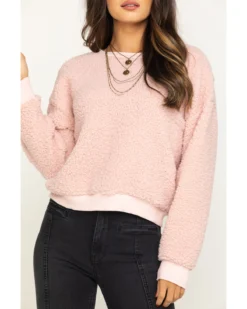 Eyeshadow Women's Fuzzy Sweatshirt -Sheplers Sales 2000313198 650 P4