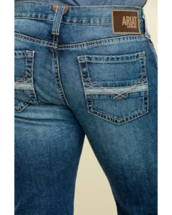 Ariat Men's M7 Rocker Summit Dark Stretch Stackable Slim Straight Jeans -Sheplers Sales 2000322092 402 P4