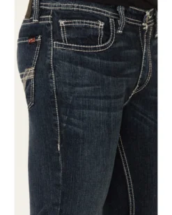 Rock & Roll Denim Men's FR Dark Reflex Revolver Slim Straight Work Jeans -Sheplers Sales 2000323863 401 P4