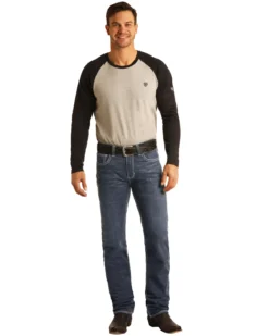 Rock & Roll Denim Men's FR Dark Reflex Revolver Slim Straight Work Jeans -Sheplers Sales 2000323863 401 P5
