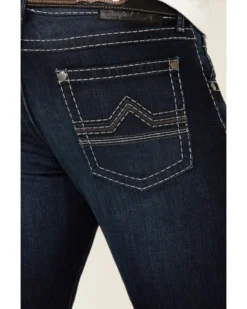 Rock 47 By Wrangler Men's Boogie Woogie Dark Stretch Slim Straight Jeans -Sheplers Sales 2000331422 400 P4