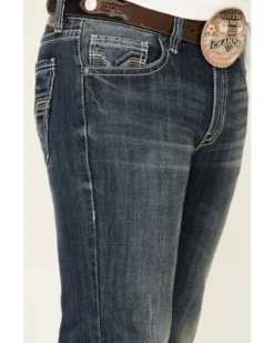 Rock & Roll Denim Men's Dark Double Barrel Relaxed Straight Leg Jeans -Sheplers Sales 2000333350 400 P5