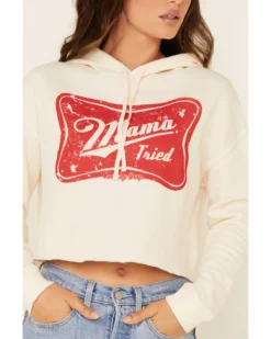 Country Deep Women's Mama Tried Graphic Cropped Hooded Sweatshirt 10 Country Deep Women's Mama Tried Graphic Cropped Hooded Sweatshirt -Sheplers Sales 2000333441 103 P4