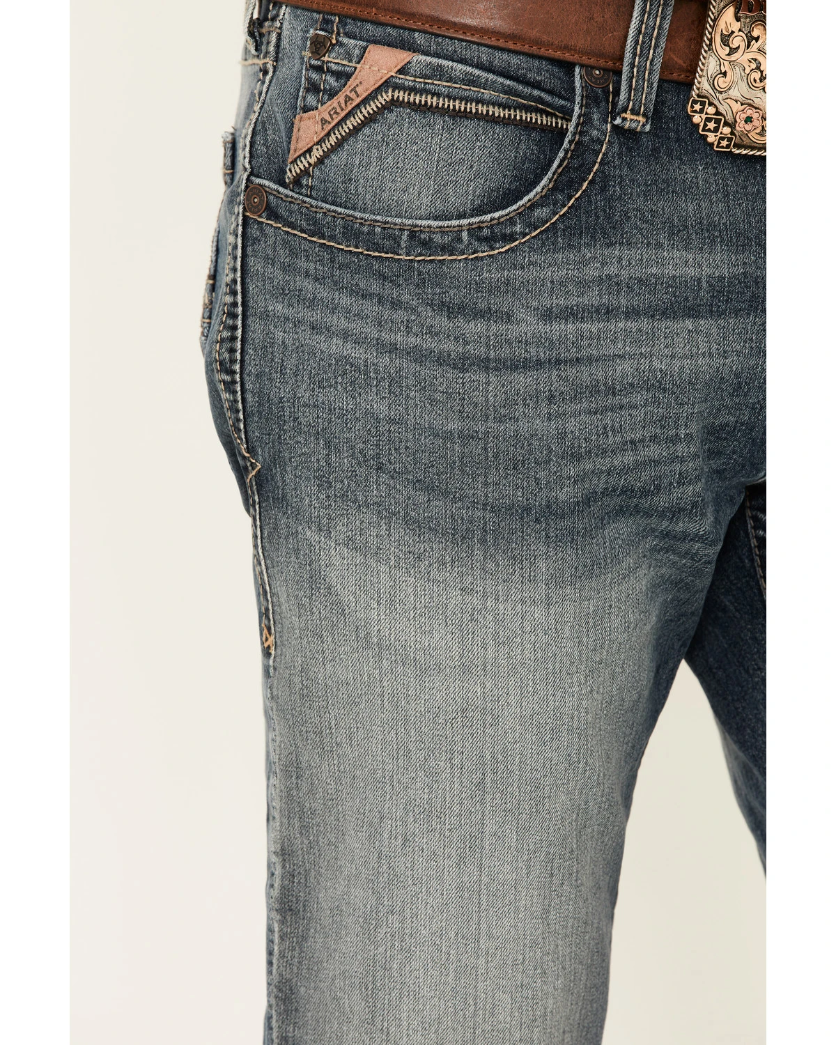 Ariat Men's M4 Kentucky Stockton Stretch Relaxed Straight Jeans 7 Ariat Men's M4 Kentucky Stockton Stretch Relaxed Straight Jeans - Image 5