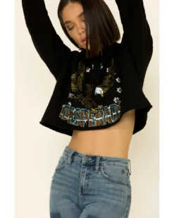 Country Deep Women's Desperado Cropped Hooded Sweatshirt -Sheplers Sales 2000335281 001 P4