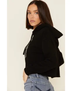 Country Deep Women's Hotter Then A 2 Dollar Cropped Hooded Sweatshirt -Sheplers Sales 2000335282 001 P3
