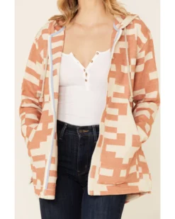 Pendleton Women's Sierra Mixed Pattern Oversized Zip Hooded Jacket 9 Pendleton Women's Sierra Mixed Pattern Oversized Zip Hooded Jacket -Sheplers Sales 2000335400 103 P3