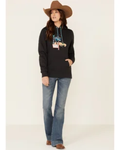 HOOey Women's Charcoal Layin Low Logo Graphic Hoodie -Sheplers Sales 2000337410 022 P2