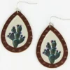 Prime Time Jewelry Women's Cactus Print Teardrop Earrings 2 Prime Time Jewelry Women's Cactus Print Teardrop Earrings -Sheplers Sales 2000338296 040 P1
