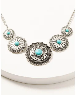 Prime Time Jewelry Women's 5 Concho Necklace And Earrings Set -Sheplers Sales 2000338299 040 P2