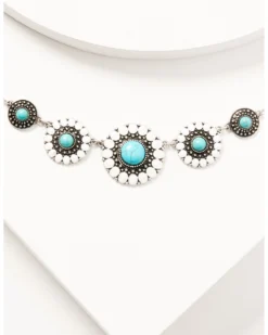 Prime Time Jewelry Women's Silver Turquoise & White Concho Jewelry Set -Sheplers Sales 2000338300 040 P2