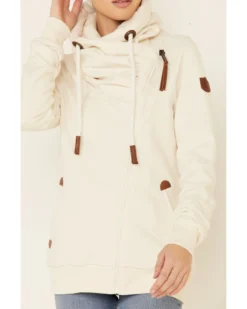 Wanakome Women's Oatmeal Hestia Asymmetrical Zip-Front Hoodie -Sheplers Sales 2000340617 104 P3