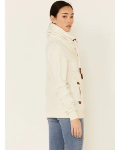 Wanakome Women's Oatmeal Hestia Asymmetrical Zip-Front Hoodie -Sheplers Sales 2000340617 104 P4