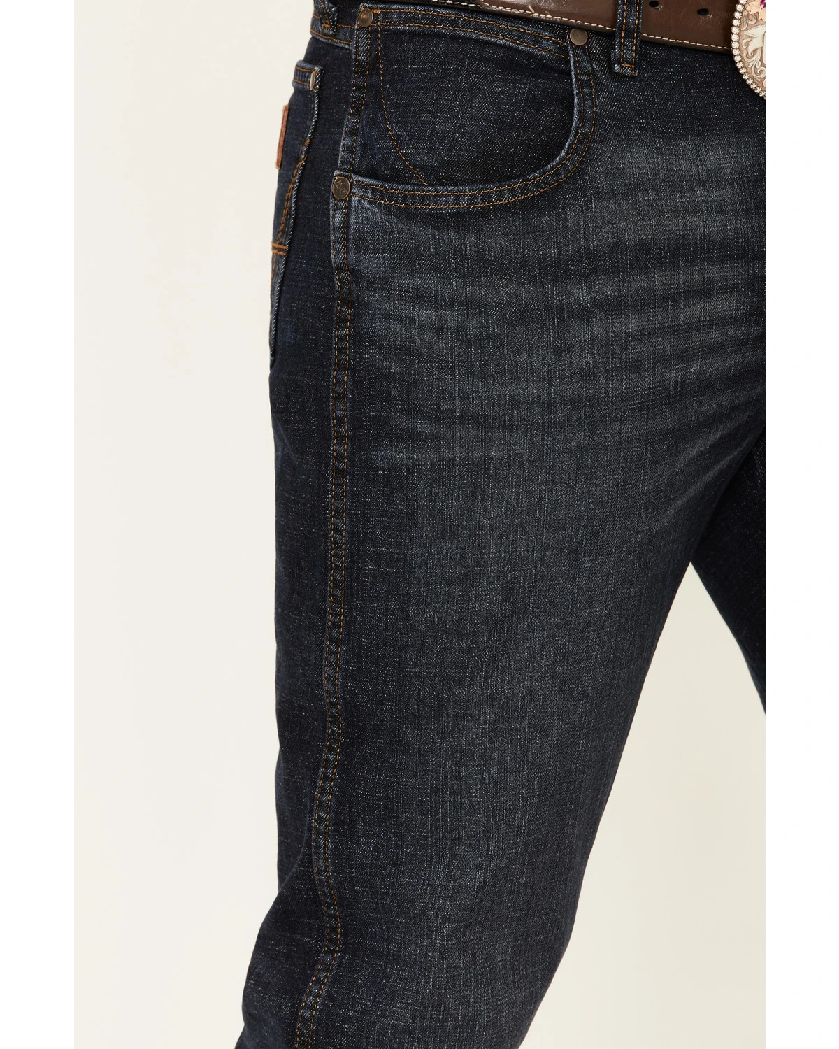 Wrangler Retro Men's Dark Wash Rocky Mount Relaxed Bootcut Jeans - Tall 6 Wrangler Retro Men's Dark Wash Rocky Mount Relaxed Bootcut Jeans - Tall - Image 4