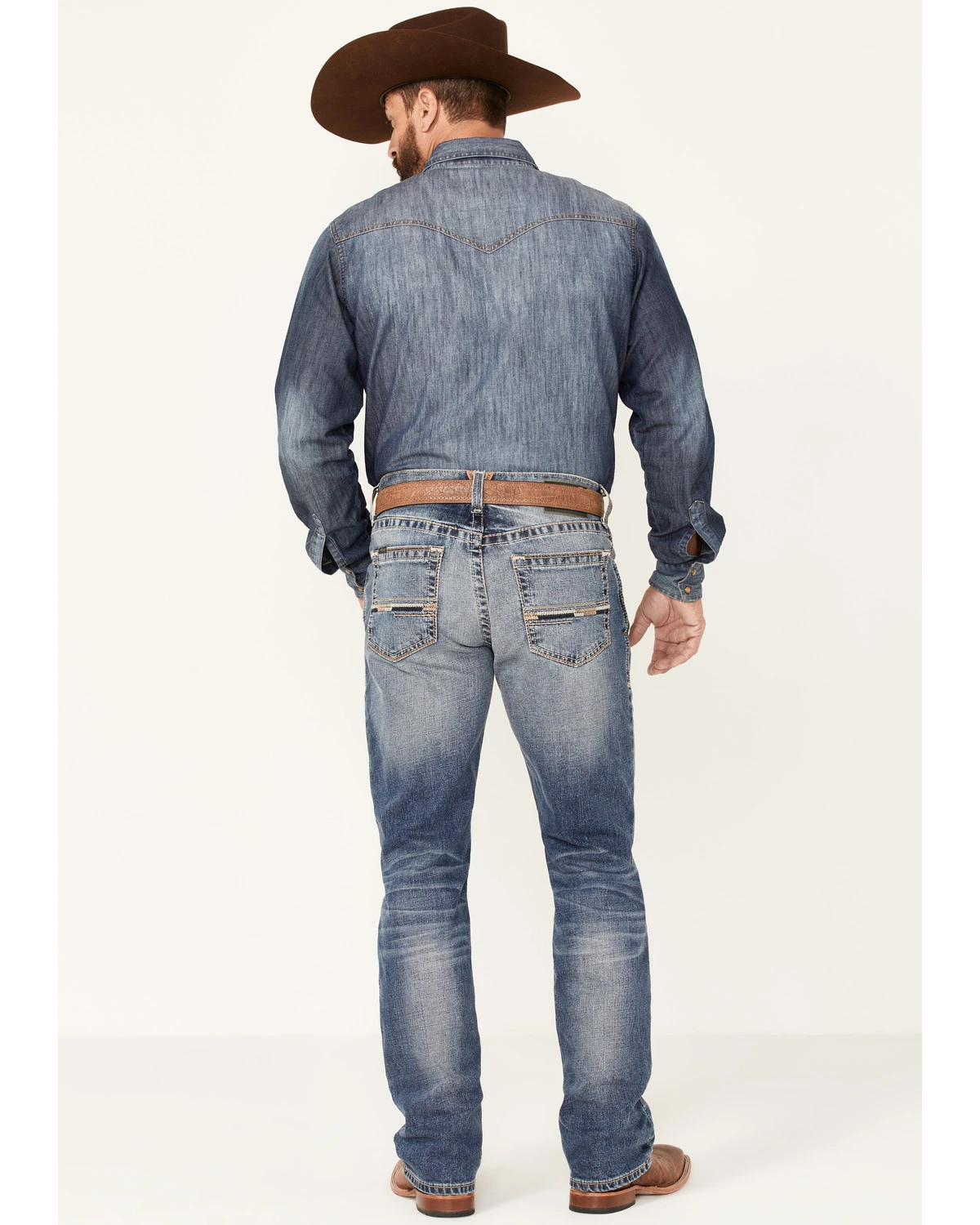 Ariat Men's M4 Dakota Medium Wash Stretch Relaxed Straight Jeans 5 Ariat Men's M4 Dakota Medium Wash Stretch Relaxed Straight Jeans - Image 3