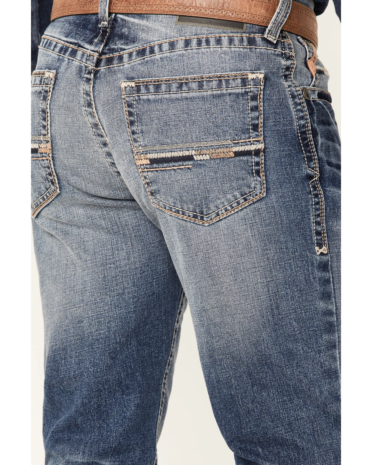 Ariat Men's M4 Dakota Medium Wash Stretch Relaxed Straight Jeans 6 Ariat Men's M4 Dakota Medium Wash Stretch Relaxed Straight Jeans - Image 4