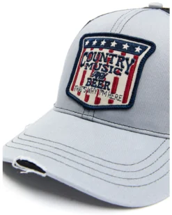 Moonshine Spirit Men's Country Music & Beer Flag Patch Mesh-Back Ball Cap -Sheplers Sales 2000342947 020 P2