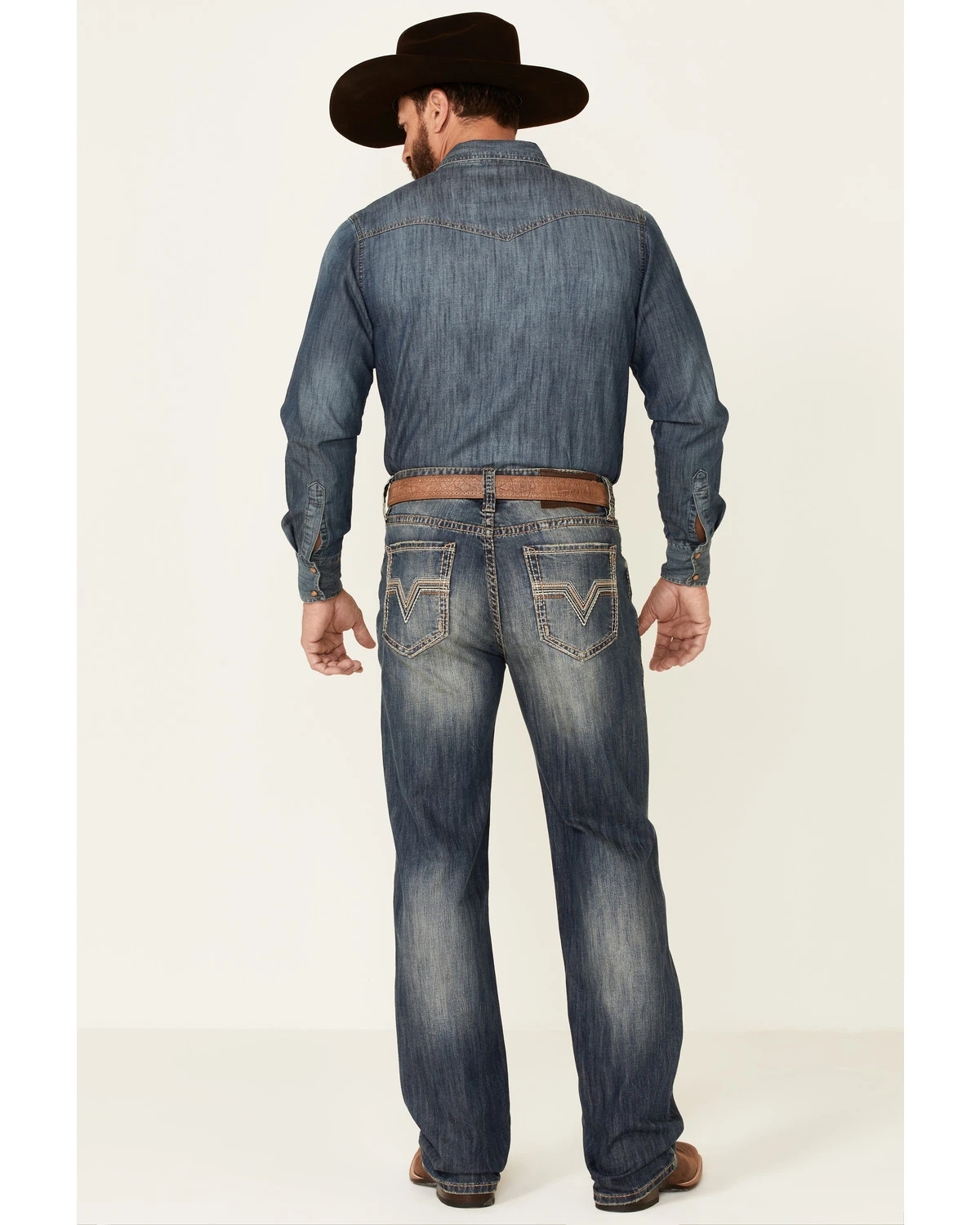 Rock & Roll Denim Men's Double Barrel Dark Vintage Wash Stretch Relaxed Straight Jeans 4 Rock & Roll Denim Men's Double Barrel Dark Vintage Wash Stretch Relaxed Straight Jeans - Image 2