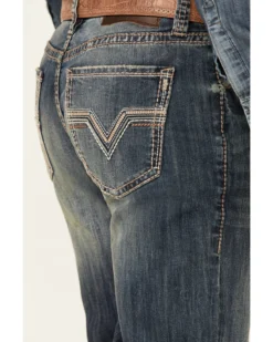 Rock & Roll Denim Men's Double Barrel Dark Vintage Wash Stretch Relaxed Straight Jeans 9 Rock & Roll Denim Men's Double Barrel Dark Vintage Wash Stretch Relaxed Straight Jeans -Sheplers Sales 2000345007 400 P4
