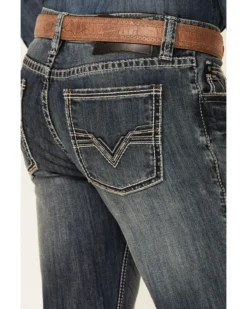 Rock & Roll Denim Men's Revolver Medium Vintage Stretch Slim Straight Jeans -Sheplers Sales 2000345009 400 P2