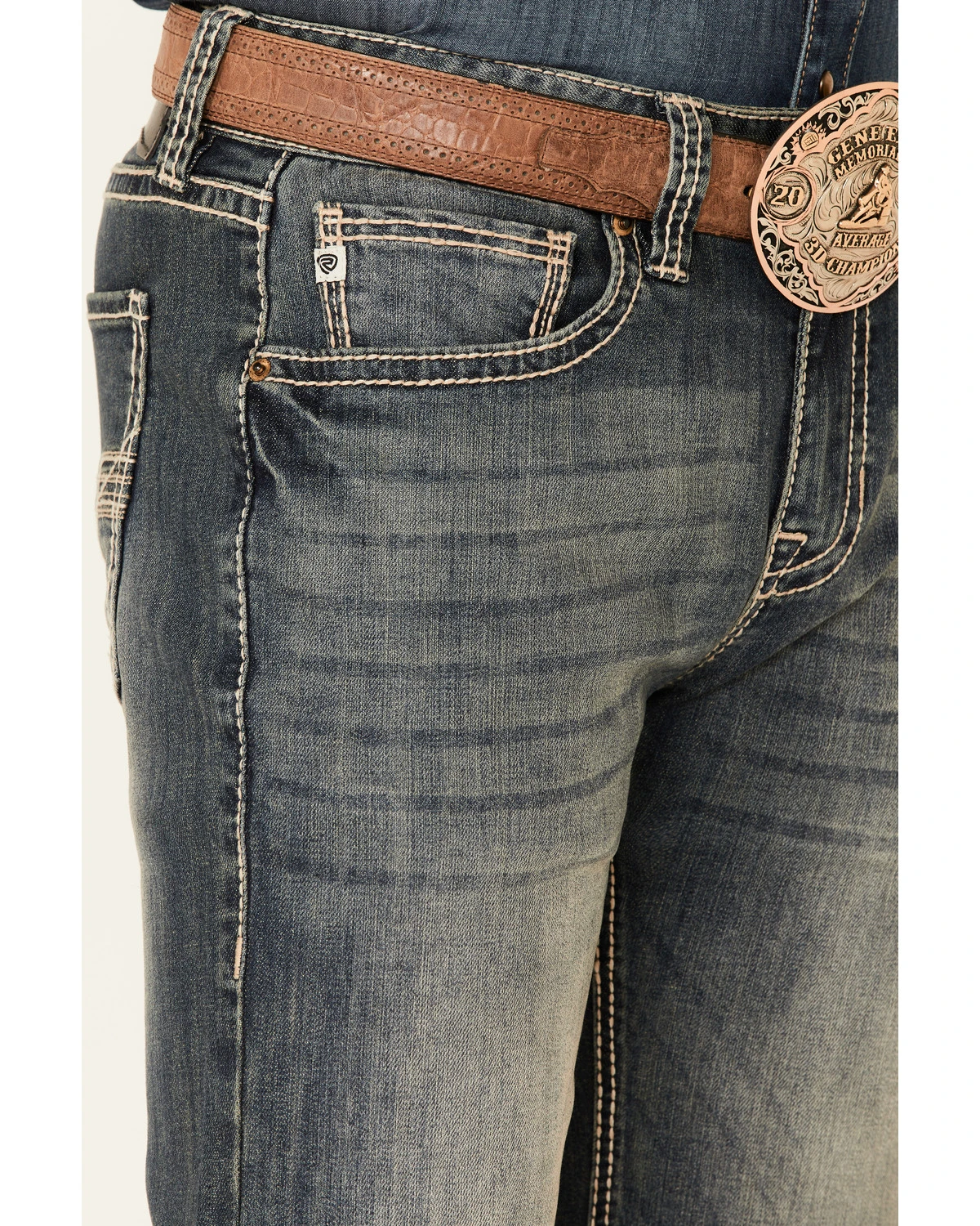 Rock & Roll Denim Men's Pistol Medium Vintage Stretch Regular Straight Jeans 4 Rock & Roll Denim Men's Pistol Medium Vintage Stretch Regular Straight Jeans - Image 2