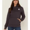 Carhartt Women's Gray Relaxed Midweight Logo Sleeve Graphic Hooded Sweatshirt -Sheplers Sales 2000346369 020 P1
