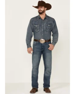 Wrangler 20X Men's No.44 Ember Dark Wash Stretch Slim Straight Jeans