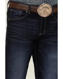 Wrangler 20X Men's Azure Vintage Dark Wash Stretch Slim Bootcut Jeans - Long -Sheplers Sales 2000347676 400 P2