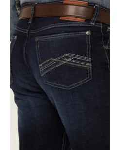 Wrangler 20X Men's Azure Vintage Dark Wash Stretch Slim Bootcut Jeans - Long -Sheplers Sales 2000347676 400 P4