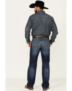 Cinch Men's Grant Dark Stonewash Performance Stretch Relaxed Bootcut Jeans -Sheplers Sales 2000348665 402 P2