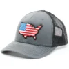 Oil Field Hats Men's Gray & Black American Flag US Patch Mesh-Back Ball Cap -Sheplers Sales 2000350290 022 P1