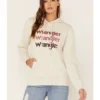 Wrangler Women's Multi Stacked Logo Shirttail Pullover Hoodie -Sheplers Sales 2000350345 104 P1