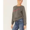 Wrangler Women's Western Knit Long Sleeve Pullover Sweatshirt -Sheplers Sales 2000350346 022 P1