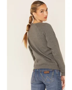 Wrangler Women's Western Knit Long Sleeve Pullover Sweatshirt -Sheplers Sales 2000350346 022 P3