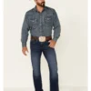 Rock 47 By Wrangler Men's Horizon Dark Wash Stretch Slim Bootcut Jeans -Sheplers Sales 2000350738 400 P1